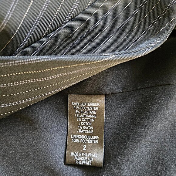 Tahari Women's Blazer, Black Pinstripe - Picture 7 of 7